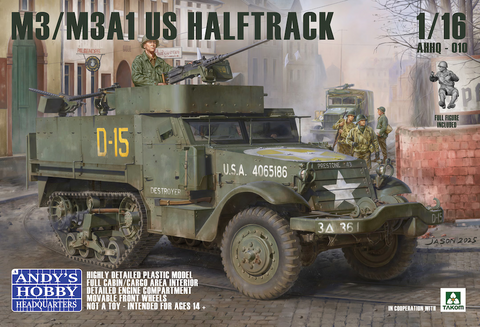 AHHQ 010 1/16 scale model kit box of M3/M3A1 US Halftrack 