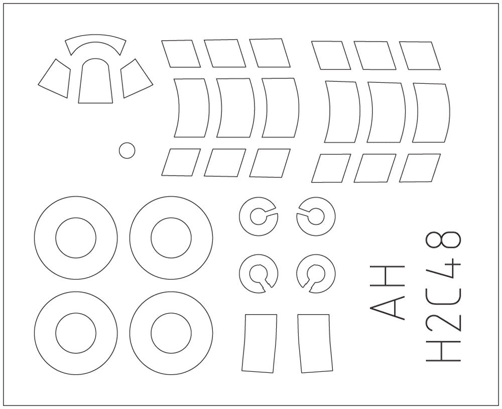 ARMA Hobby 1/48 Hurricane Mk.I kit paint mask
