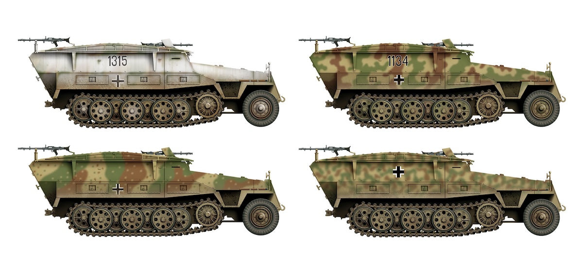 Das Werk 35030 1/35 scale mtl.Pi.Pzwg. Sd. Kfz. 251/7 Ausf.B 2 in 1 kit decal options - BlackMike Models