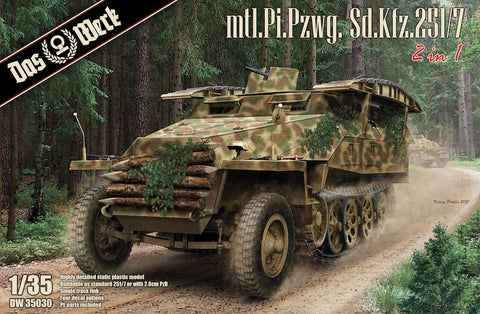 Das Werk 35030 1/35 scale mtl.Pi.Pzwg. Sd. Kfz. 251/7 Ausf.B 2 in 1 kit - BlackMike Models