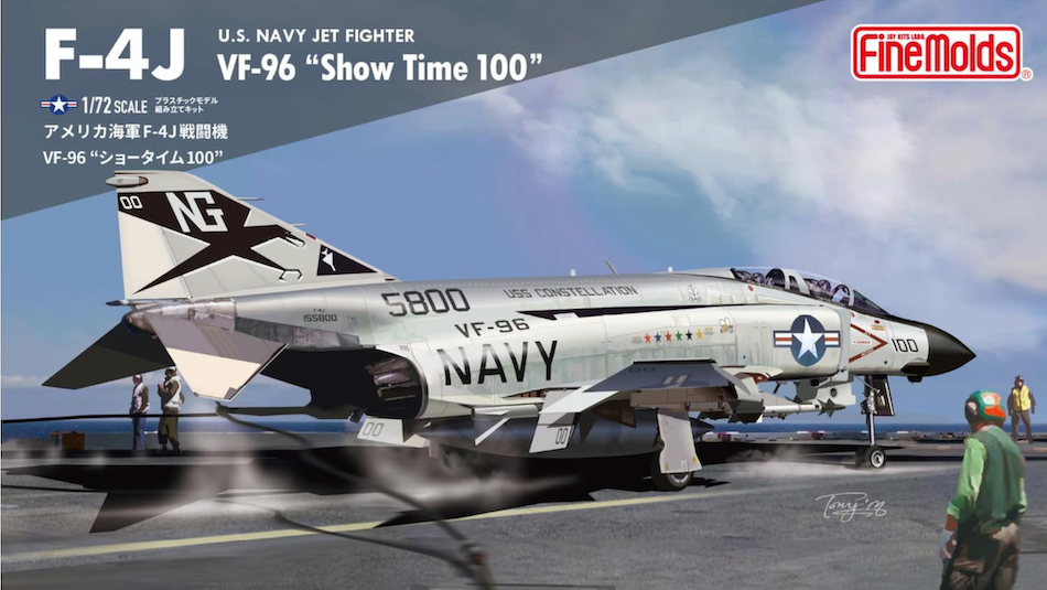 Finemolds 1/72 scale F-4J VF-96 Showtime 100 fighter kit box