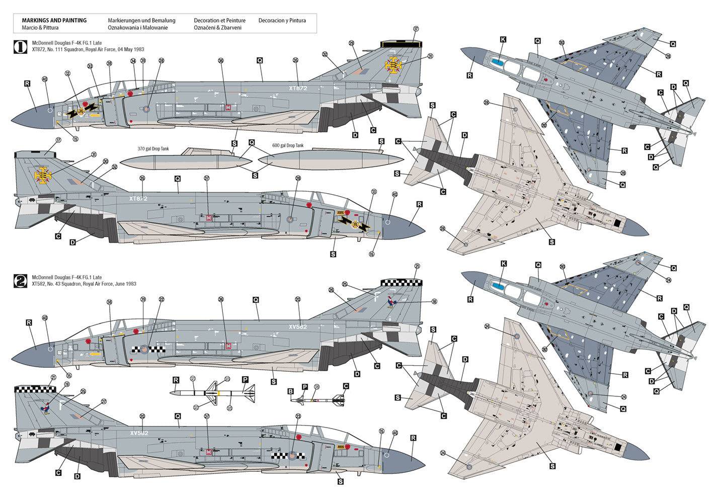 Hobby 2000 72081 1/72 F-4K Phantom FG.1 Late Vol.1 kit