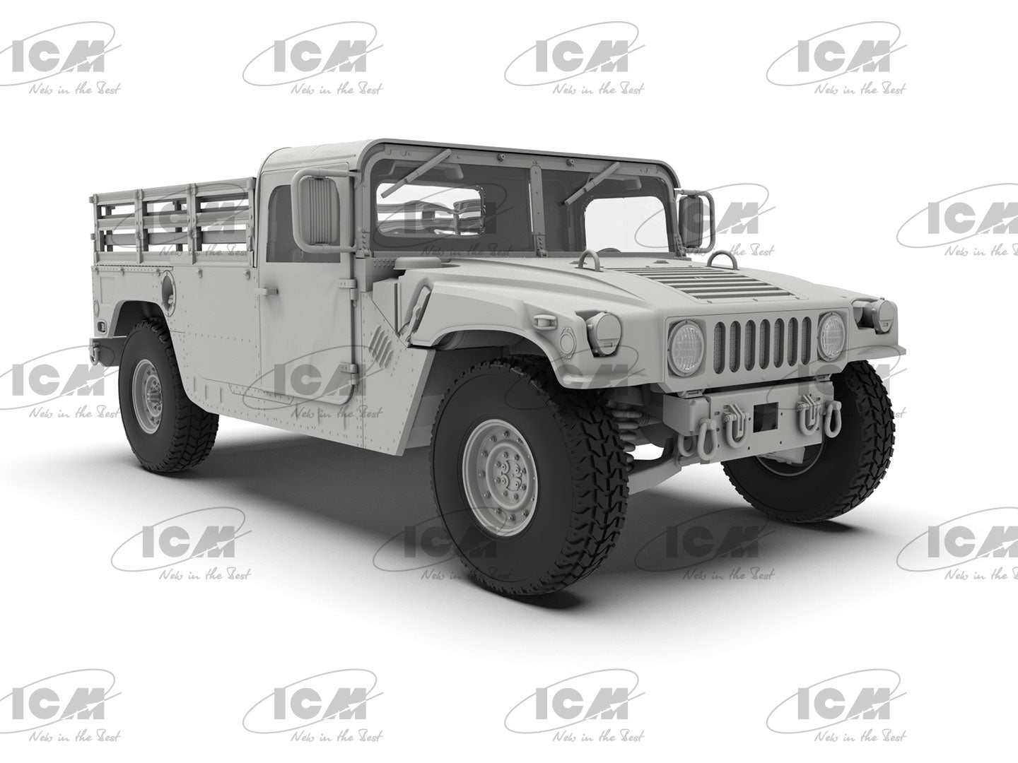 ICM 35436 1/35 Humvee M1097A2 Cargo Carrier kit - BlackMike Models
