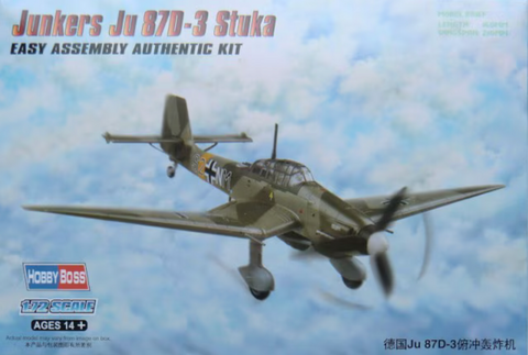 Hobby Boss 80286 1/72 scale Junkers Ju-87D-3 Stuka easy assemble kit - BlackMike Models