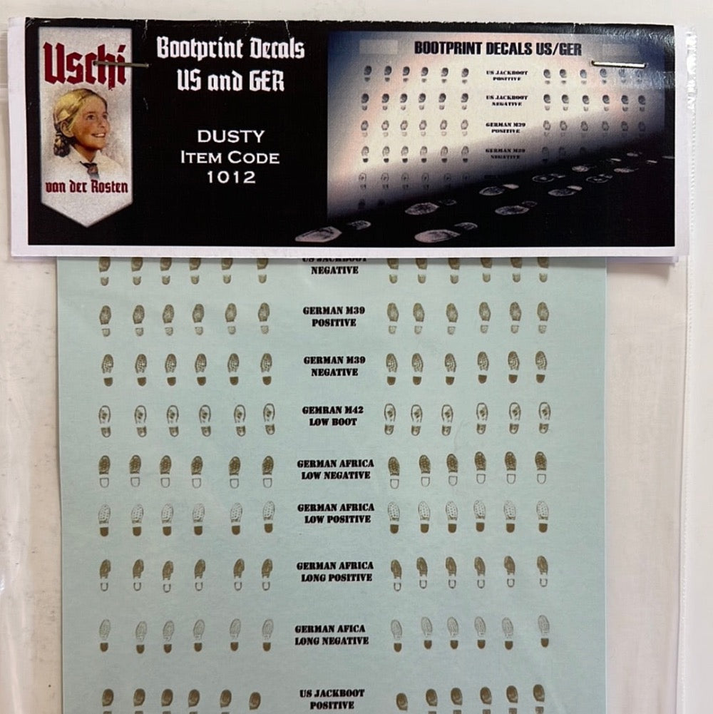 1012 Models Uschi Van Der Rosten 1012 1/35 scale Bootprint Decals
