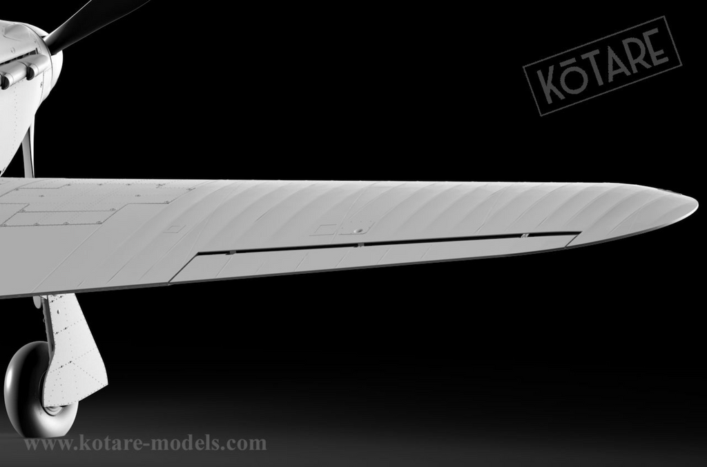 Kotare model Hurricane wing view from rear