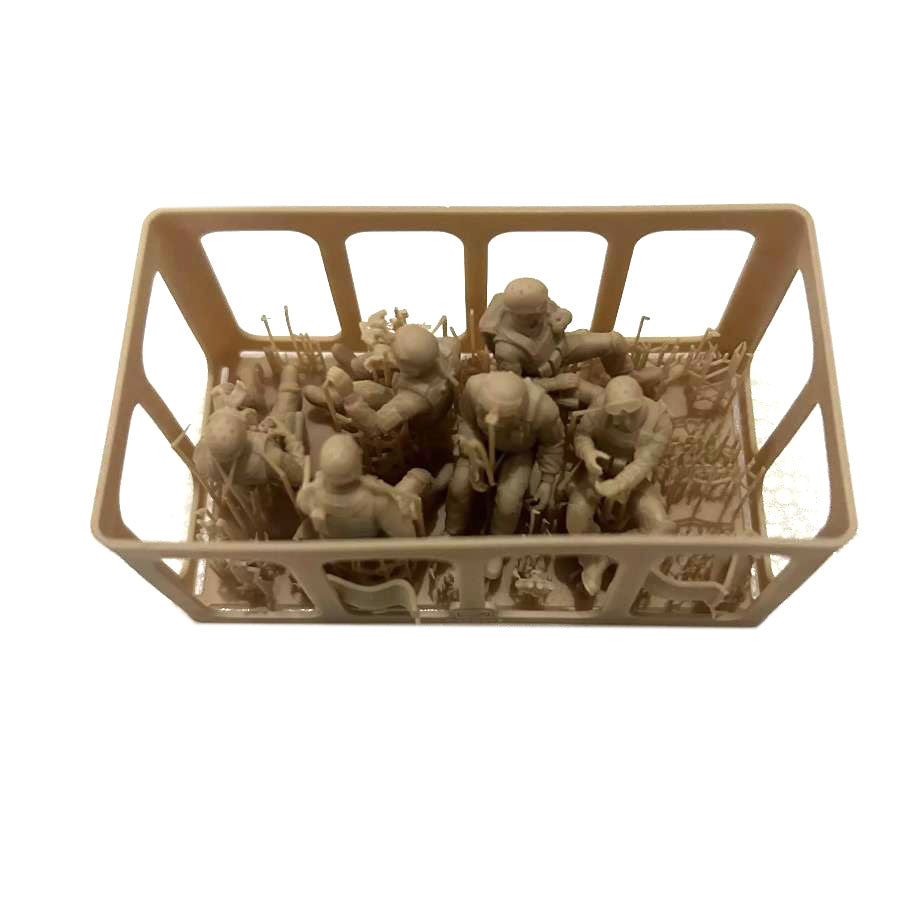 6 x 3D printed resin figures