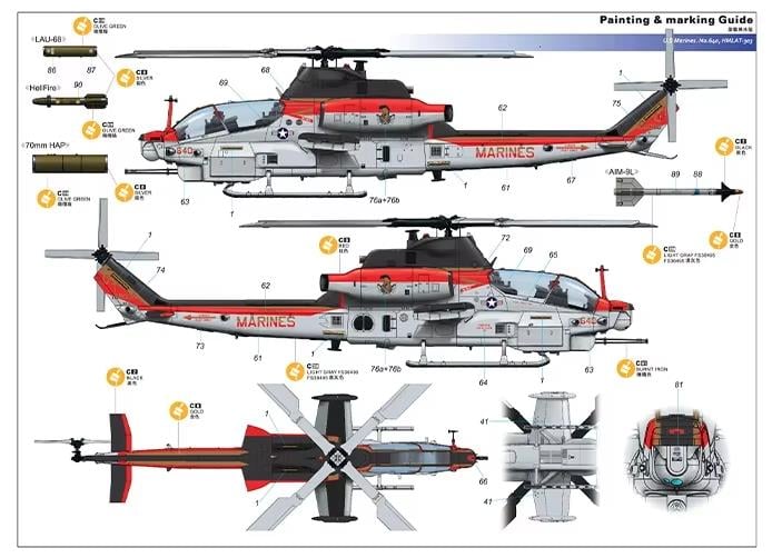 Kitty Hawk KH80125 1/48 AH-1Z Viper kit