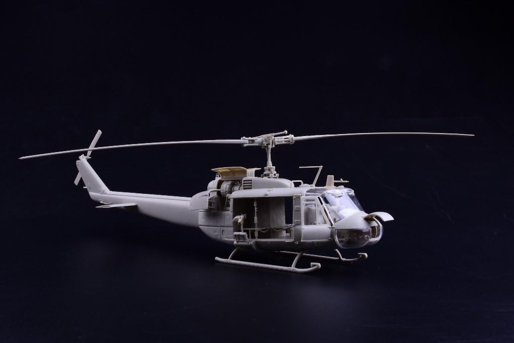 Kitty Hawk model of a UH-1D Huey helicopter on a black background
