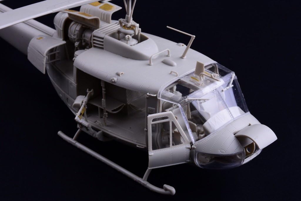 Kitty Hawk model of a UH-1D Huey helicopter on a black background