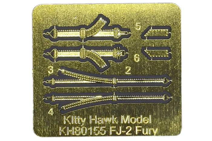 Photo-etch for Klitty Hawk Model FJ-2 Fury on a white background