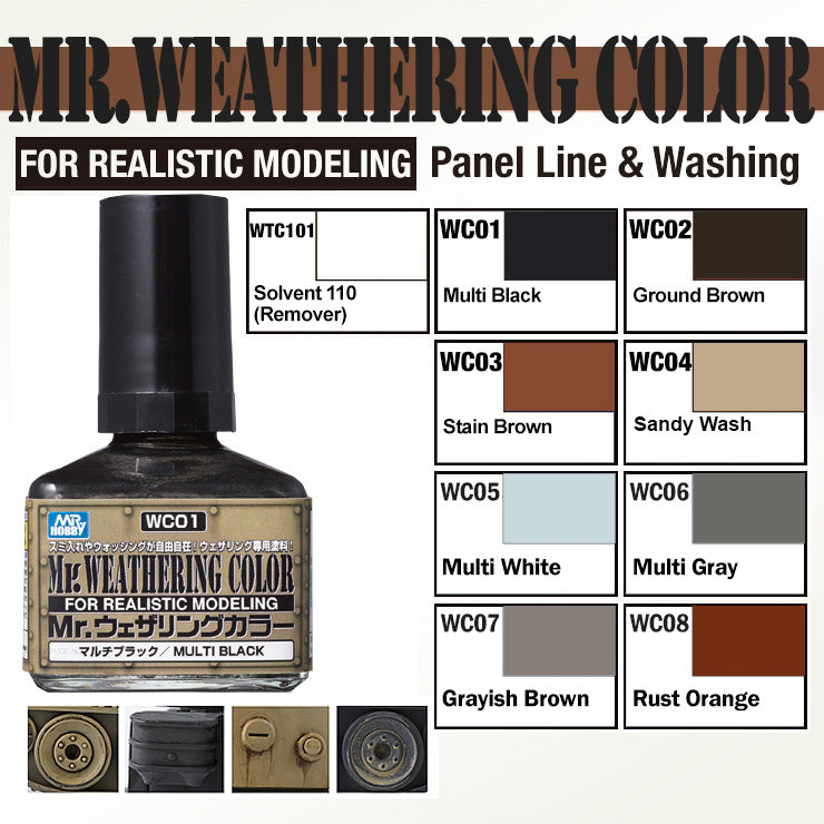 Mr Weathering Color WC01-WC08 Wash 40ml