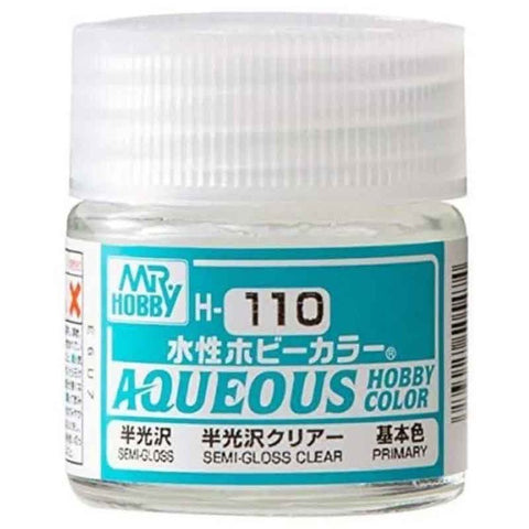 Mr Hobby Aqueous H110 Premium Semi-Gloss Clear, 10ml - BlackMike Models