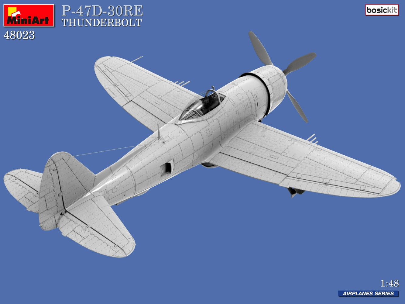 Miniart 48023 1/48 scale P-47D-30RE Thunderbolt Basic Kit - BlackMike Models