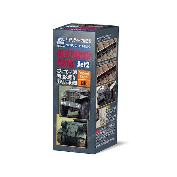 Mr Hobby PP102 Mr Weathering Pastel Set 2 - BlackMike Models