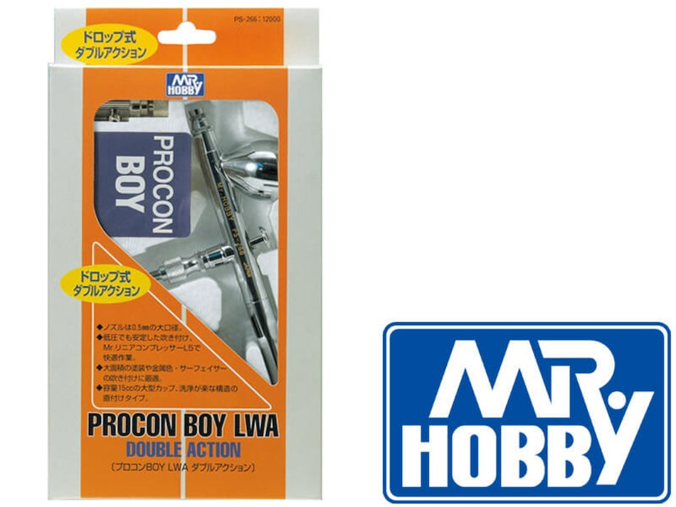 Mr Hobby PS-266 Procon Boy LWA Platinum airbrush 0.5mm - BlackMike Models