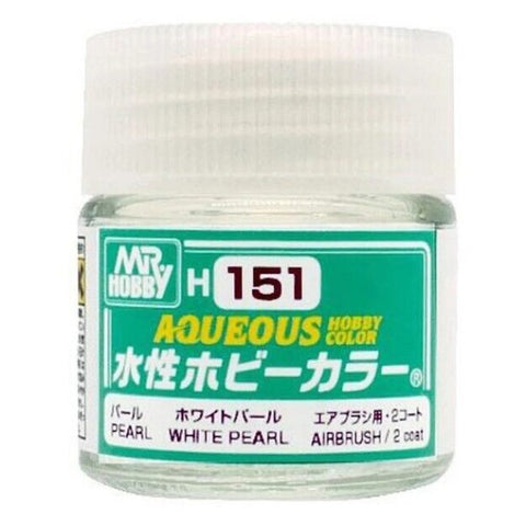 Mr Hobby Aqueous H151 Pearl White, 10ml - BlackMike Models