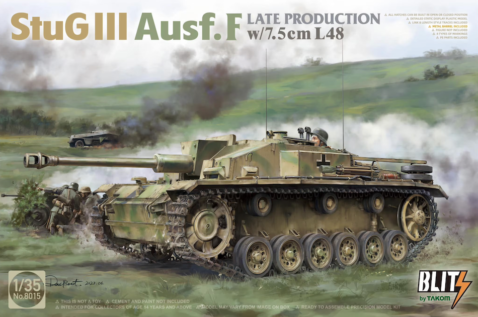 Takom 8015 1/35 StuG III Ausf. F Late Production with 7.5cm L48 gun kit - BlackMike Models