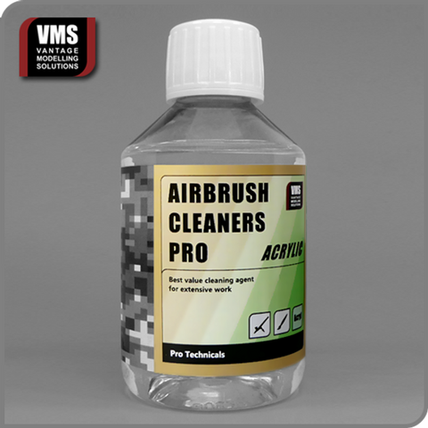 VMS Vantage Modelling Solutions TC01S Airbrush Cleaner Pro Acrylic Solution 200ml - BlackMike Models