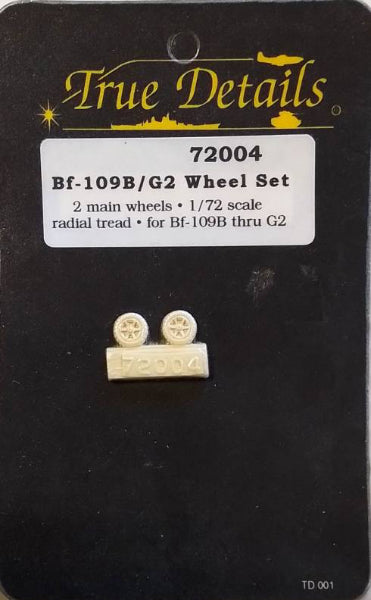 Model wheel set packaging with 'True Details' branding on a black card.