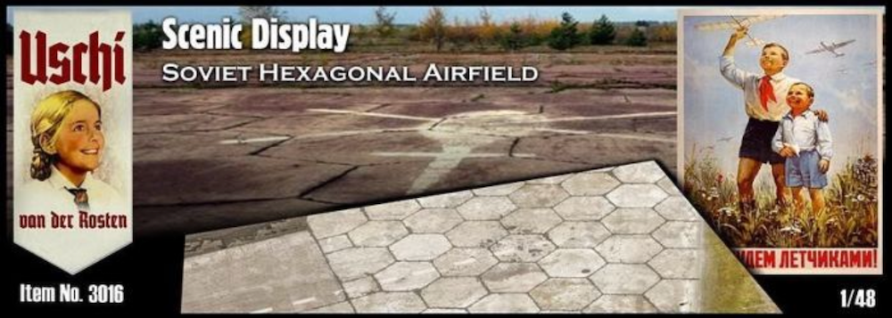 Uschi Van der Rosten 3016 1/48 scale Soviet Hexagonal Airfield Scenic Display set - BlackMike Models