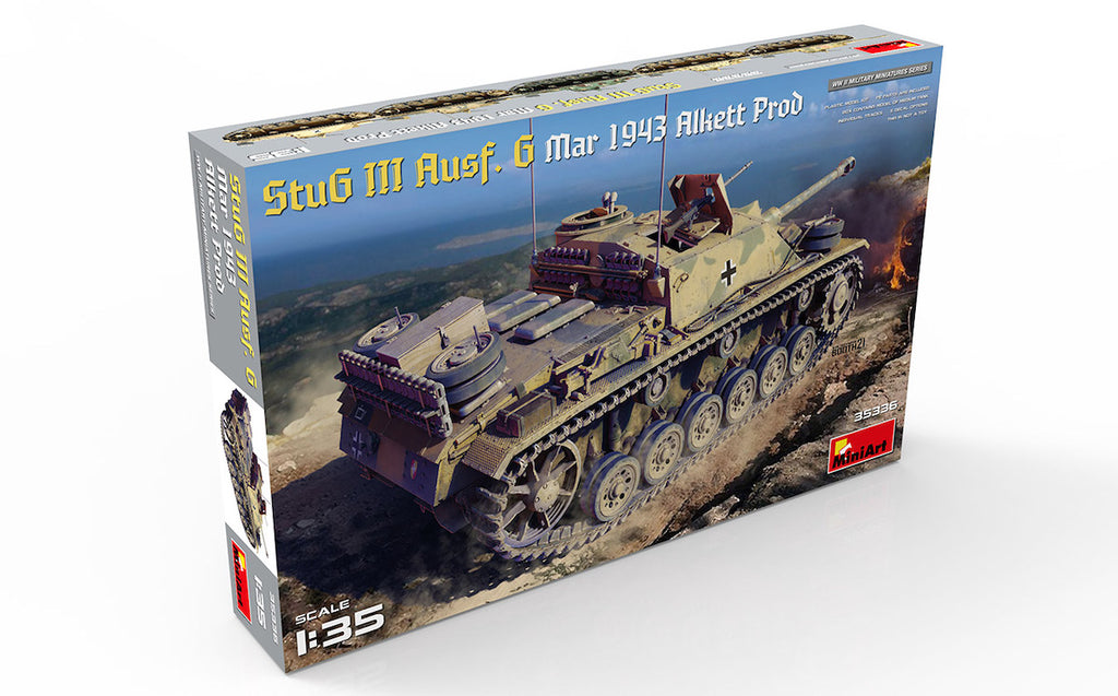 Miniart 35336 StuG III Ausf. G Mar 1943 Alkett Production box - BlackMike Models