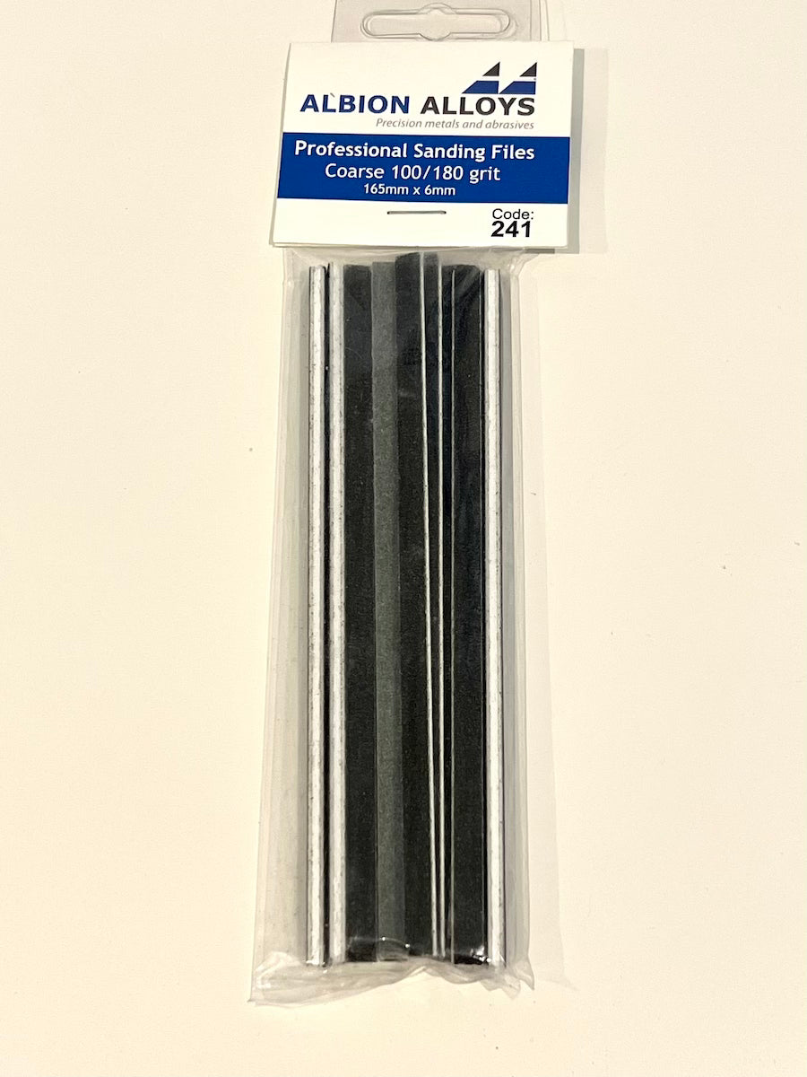 Albion Alloys Professional Sanding Files 6mm x 165mm (10 files pre pack) - BlackMike Models