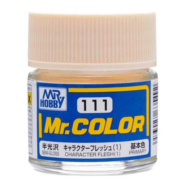 Mr Color C111 Character Flesh (1) Semi Gloss acrylic paint 10ml - BlackMike Models