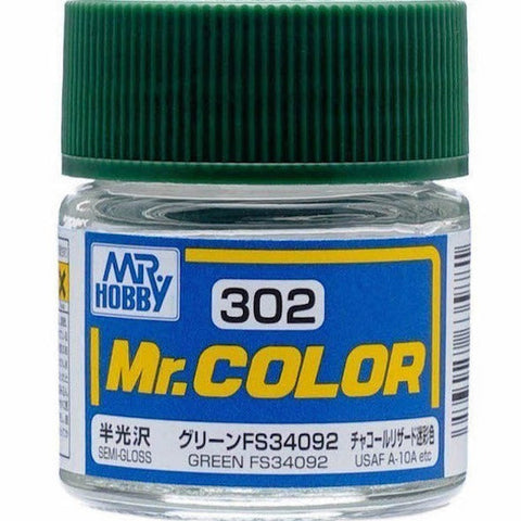 Mr Color C302 Green FS34092 Semi Gloss acrylic paint 10ml - BlackMike Models