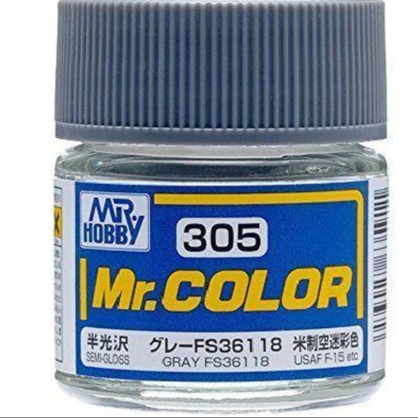 Mr Color C305 Gray FS36118 Semi Gloss acrylic paint 10ml - BlackMike Models