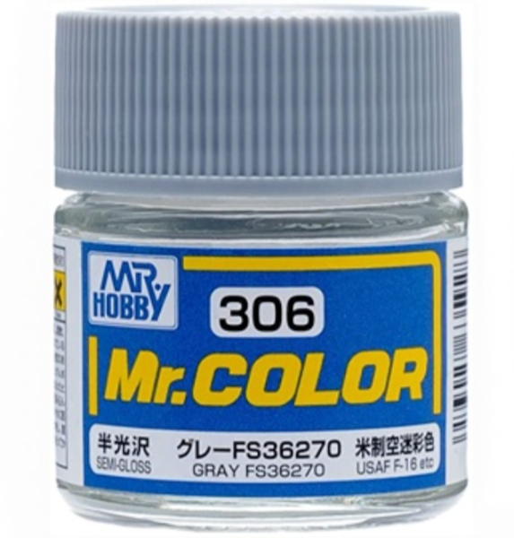 Mr Color C306 Gray FS36270 Semi Gloss acrylic paint 10ml - BlackMike Models