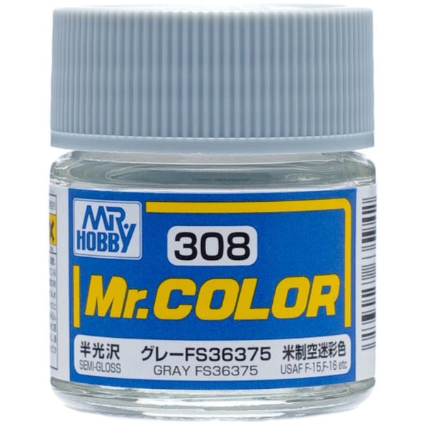 Mr Color C308 Gray FS36375 Semi Gloss acrylic paint 10ml - BlackMike Models