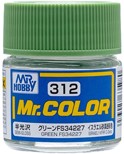 Mr Color C312 Green FS34227 Semi Gloss acrylic paint 10ml - BlackMike Models