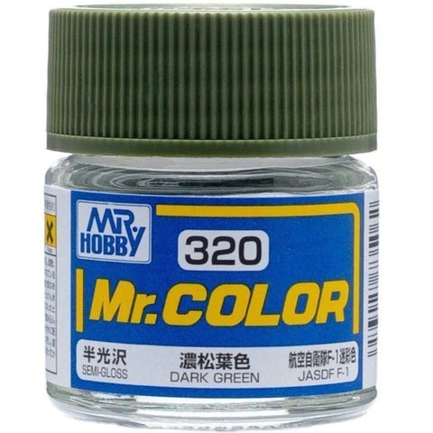 Mr Color C320 Dark Green semi gloss acrylic paint 10ml - BlackMike Models