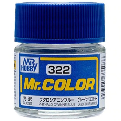 Mr Color C322 Phthalo Cyanne Blue gloss acrylic paint 10ml - BlackMike Models