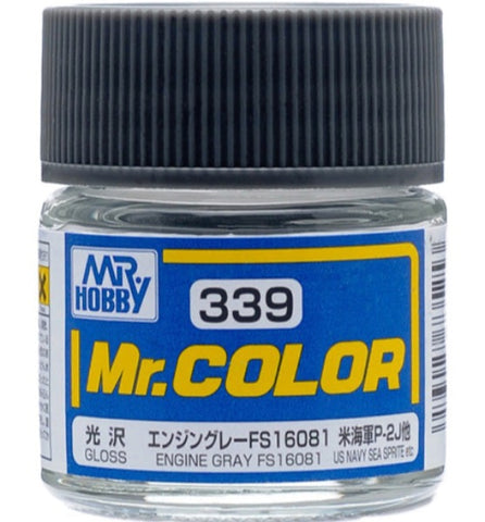 Mr Color C339 Engine Gray FS16081 Gloss acrylic paint 10ml - BlackMike Models