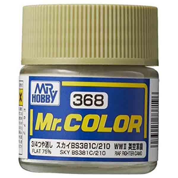 Mr Color C368 Sky BS381C/210 Flat 75% acrylic paint 10ml - BlackMike Models