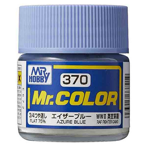 Mr Color C370 Azure Blue Flat 75% acrylic paint 10ml - BlackMike Models