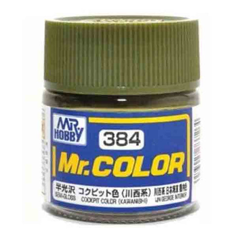 Mr Color C384 Cockpit Colour (Kawanishi) IJN George semi gloss acrylic paint 10ml - BlackMike Models