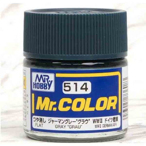 Mr Color C514 Gray (Grau) Flat acrylic paint 10ml - BlackMike Models