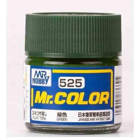 Mr Color C525 Green IJA 75% Flat acrylic paint 10ml - BlackMike Models