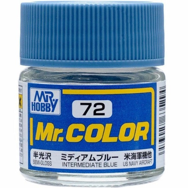 Mr Color C72 Intermediate Blue acrylic paint 10ml - BlackMike Models