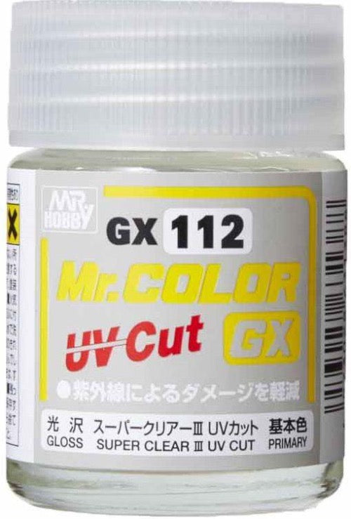 Mr Hobby, Mr Color GX112 Super Clear III UV Cut Gloss 18ml - BlackMike Models