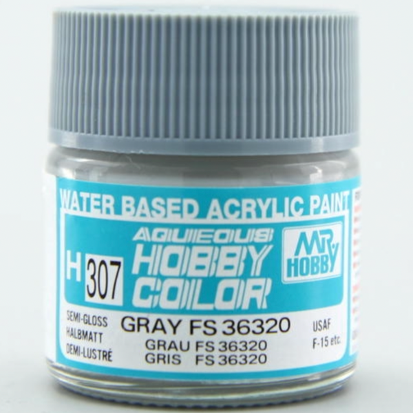 Mr Hobby H307 Gray FS36320 Semi Gloss acrylic paint 10ml - BlackMike Models