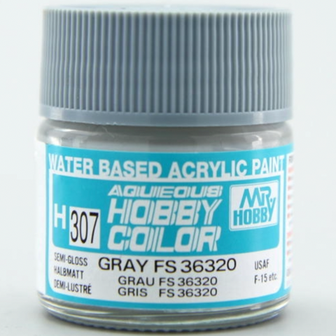 Mr Hobby H307 Gray FS36320 Semi Gloss acrylic paint 10ml - BlackMike Models