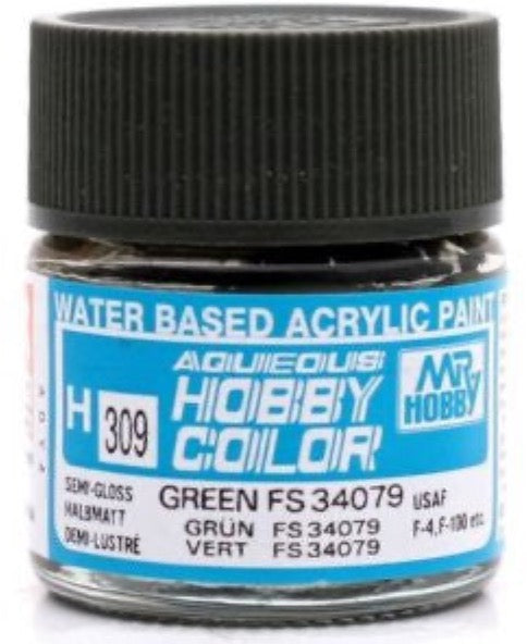 Mr Hobby H309 Green FS34079 Semi Gloss acrylic paint 10ml – BlackMike ...