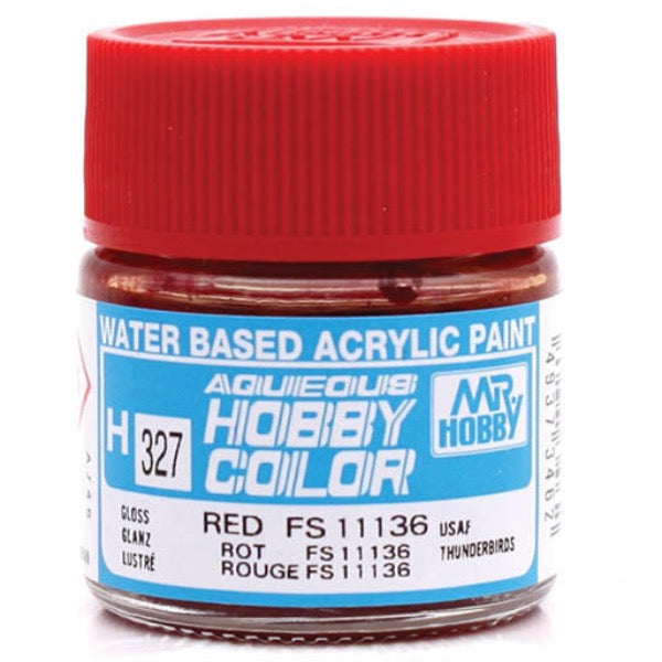 Mr Hobby H327 Red FS11136 USAF Thunderbirds gloss acrylic paint 10ml - BlackMike Models