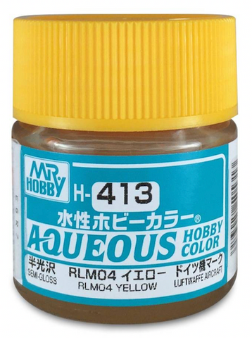 Mr Hobby H413 RLM04 Yellow (Gelb) acrylic paint 10ml - BlackMike Models