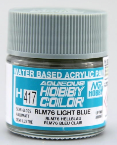 Mr Hobby H417 RLM76 Light Blue acrylic paint 10ml - BlackMike Models