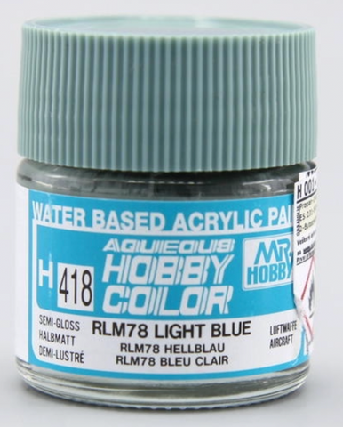 Mr Hobby H418 RLM78 Light Blue acrylic paint 10ml - BlackMike Models